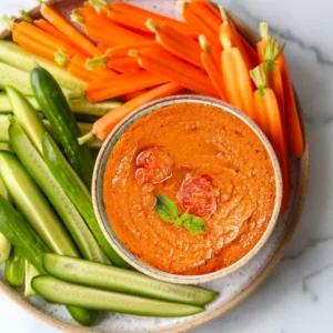 pesto-dip-sundried-tomato-with-crudites